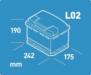 BATTERIE AMARON L2 60AH 550A (EN)
